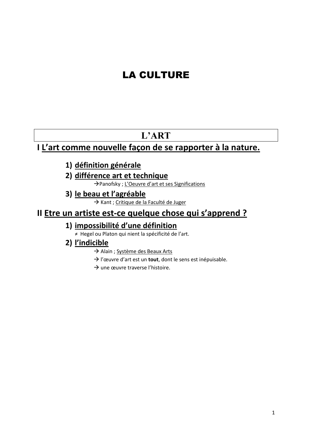 Prévisualisation du document Cours sur l'art