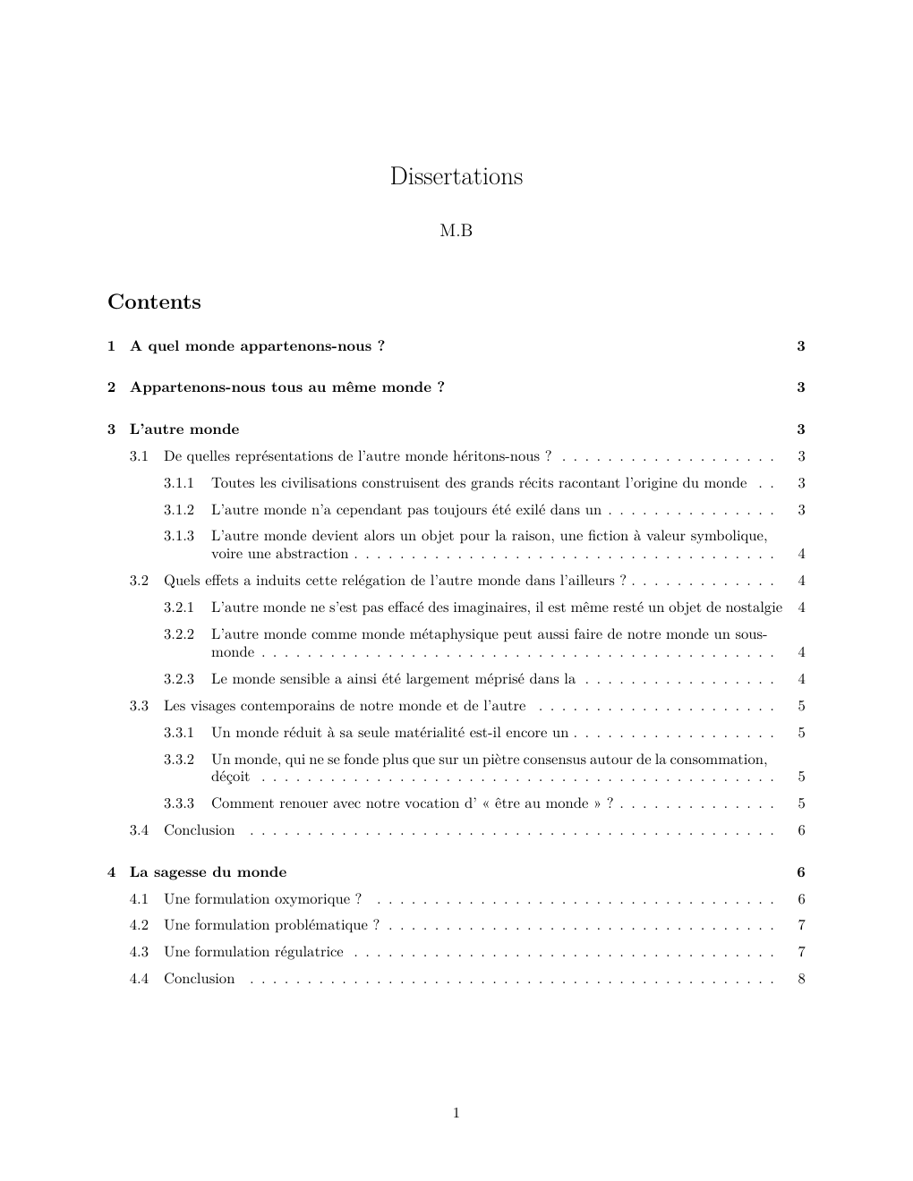 Prévisualisation du document Cours sur le monde