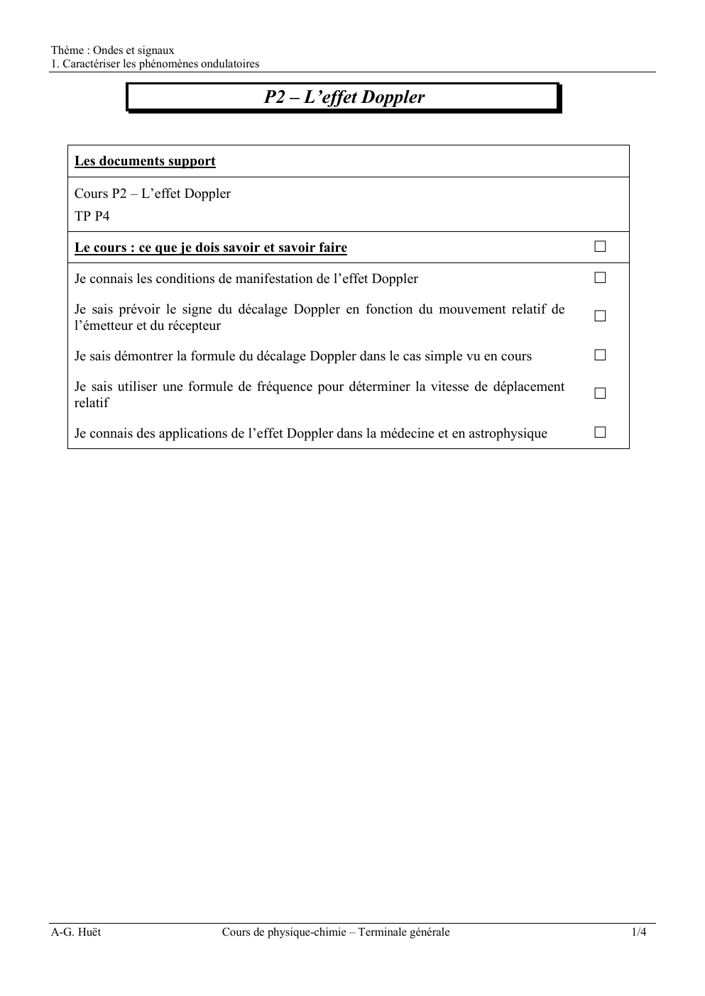 Prévisualisation du document cours sur l'effet Doppler