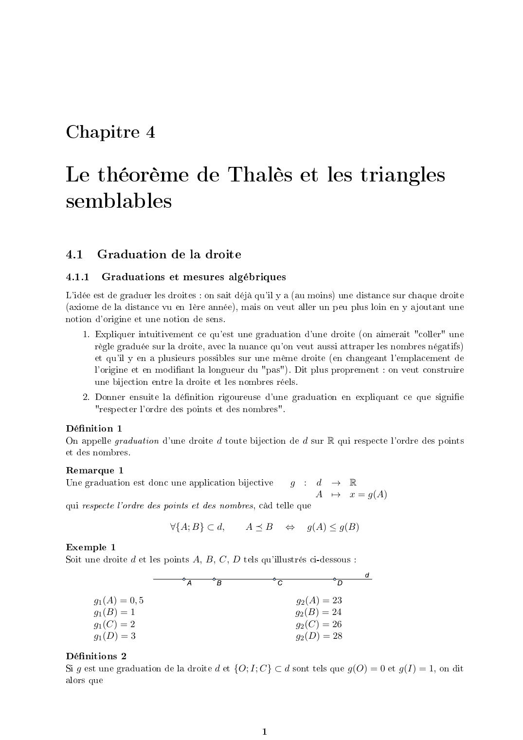 Prévisualisation du document Cours sur Thalès et les triangles semblables