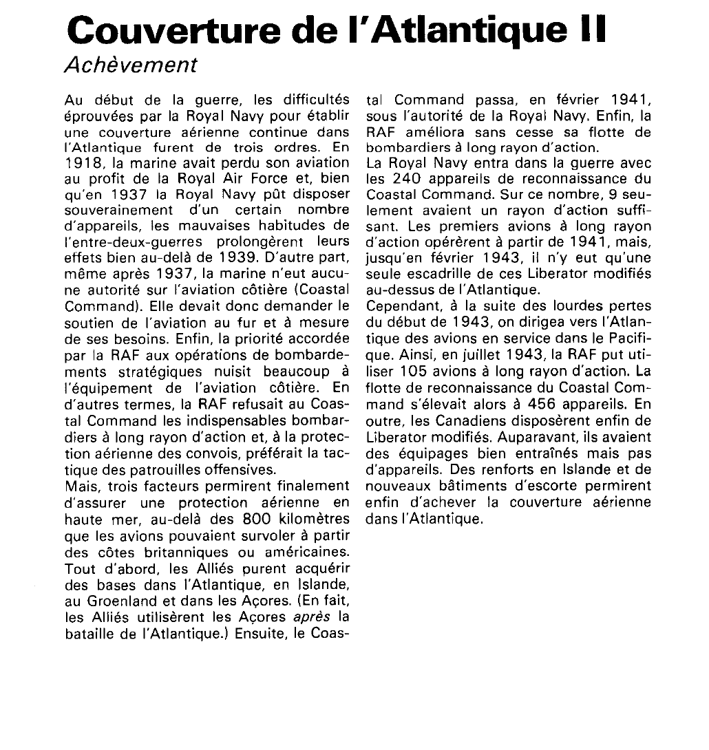 Prévisualisation du document Couverture de l'Atlantique(seconde guerre mondiale).