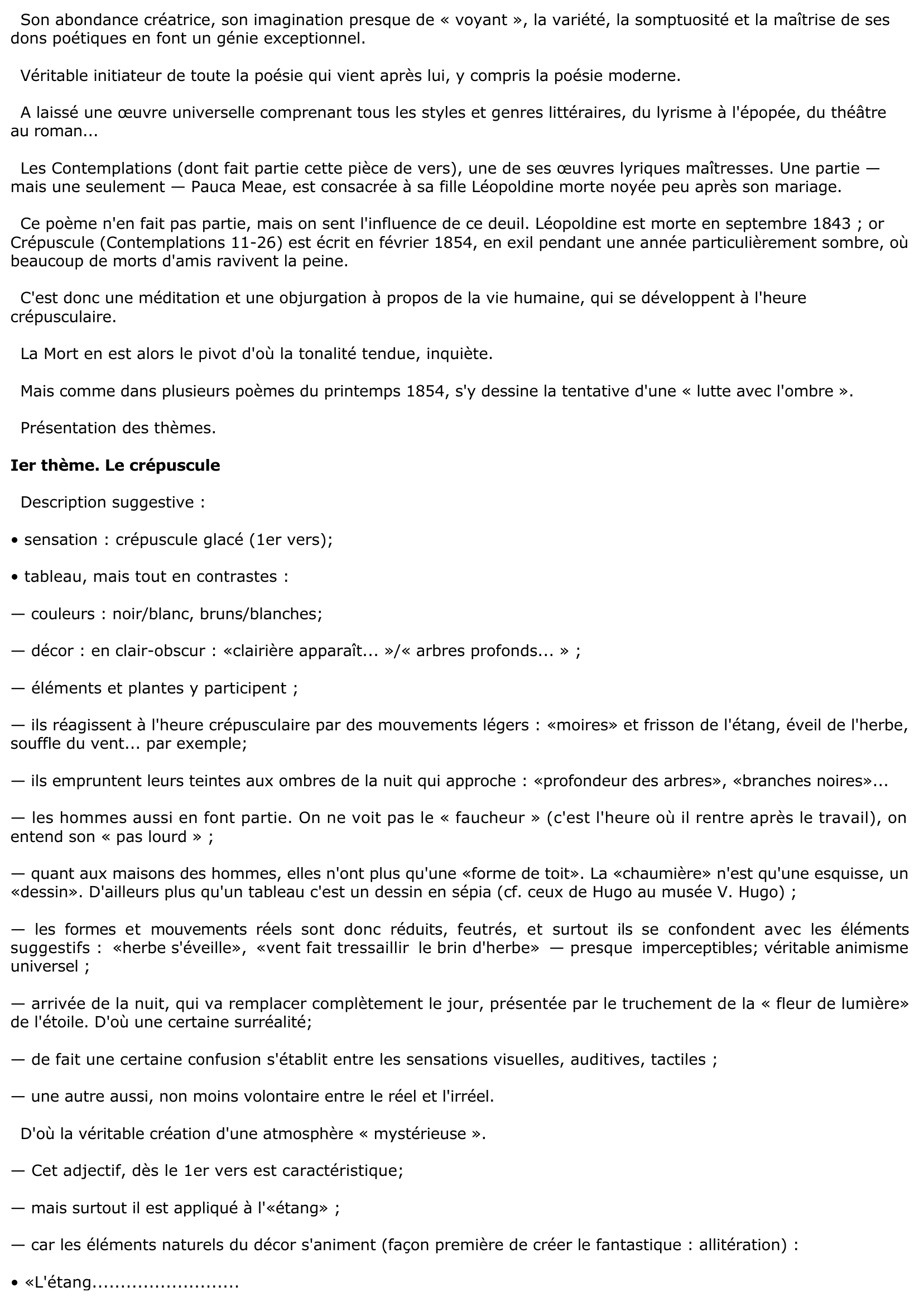 Prévisualisation du document Crépuscule - Victor HUGO, Les Contemplations