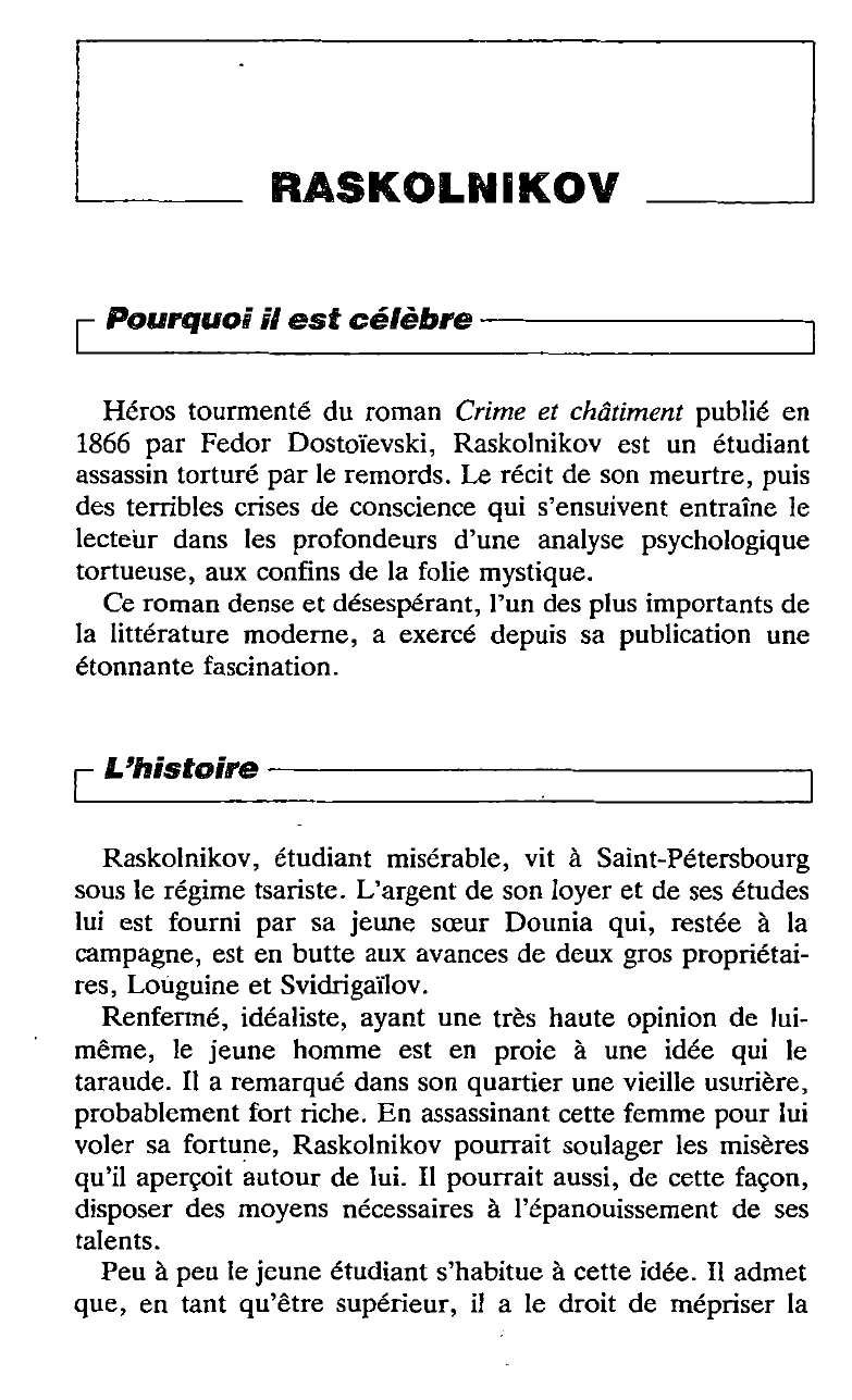 Prévisualisation du document Crime et Châtiment [Fedor Dostoïevski] - fiche de lecture.