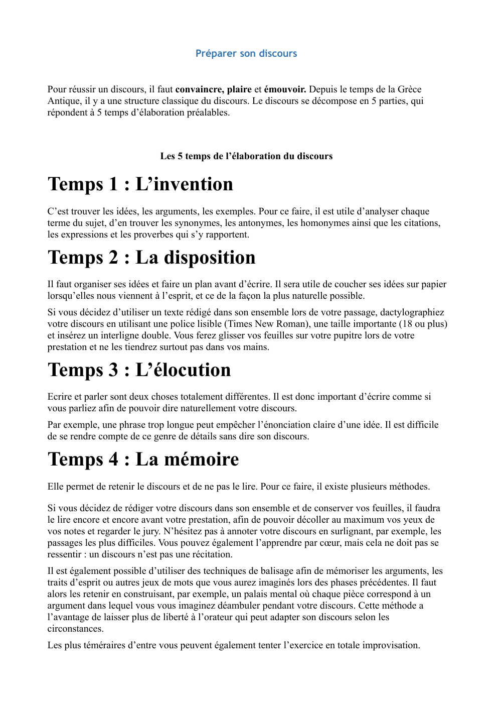 Prévisualisation du document critères du discours pour le concours d'éloquence