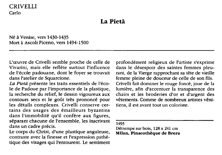 Prévisualisation du document CRIVELLICarlo:La Pietà (analyse du tableau).