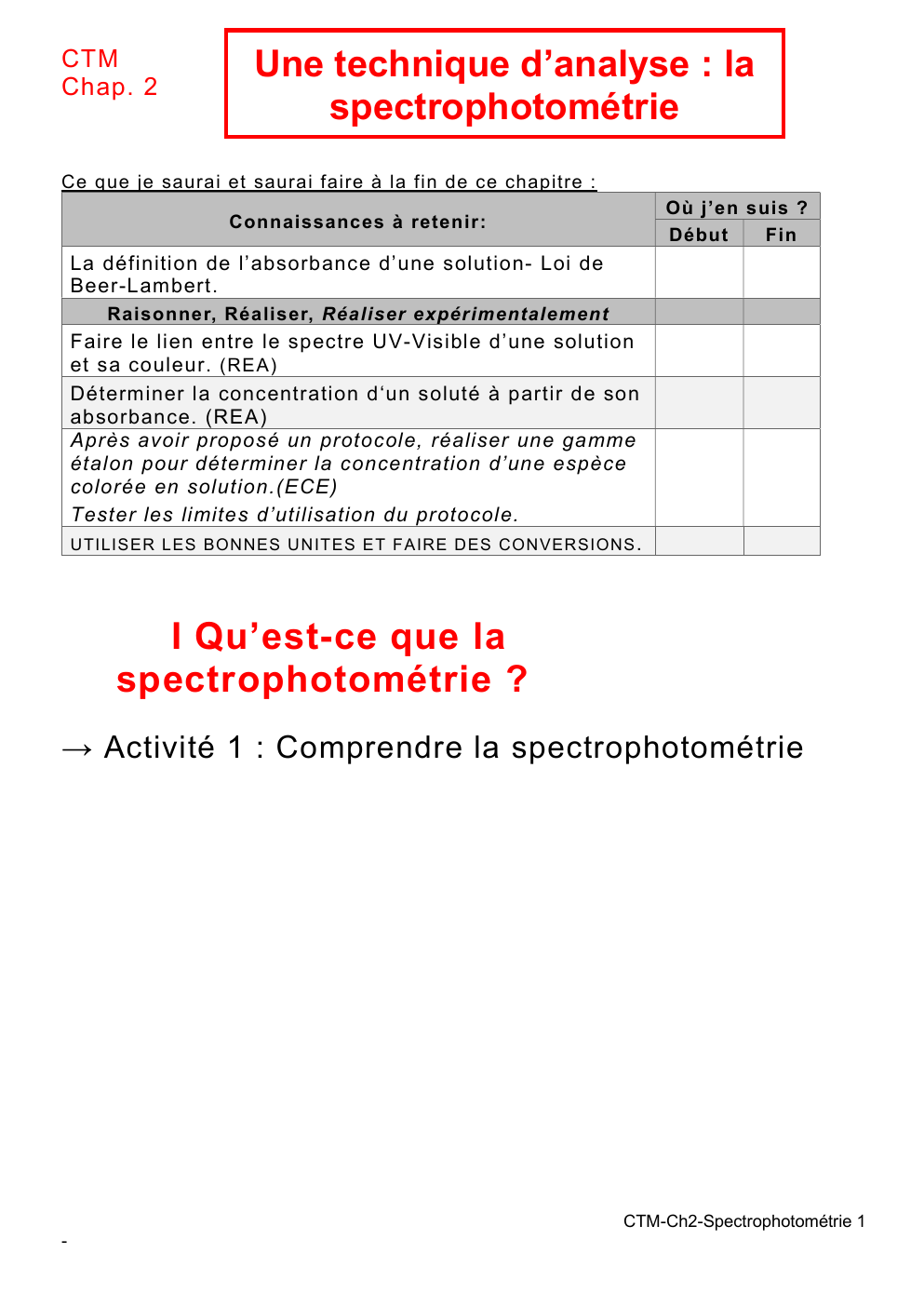 Prévisualisation du document CTM Chap. 2  Une technique d’analyse : la spectrophotométrie