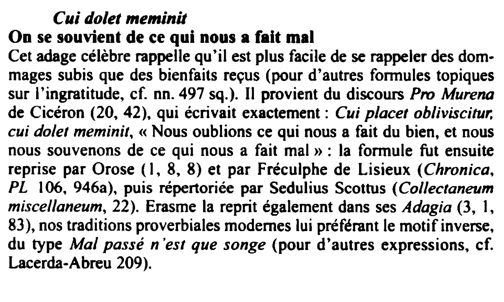 Prévisualisation du document Cui dolet meminit