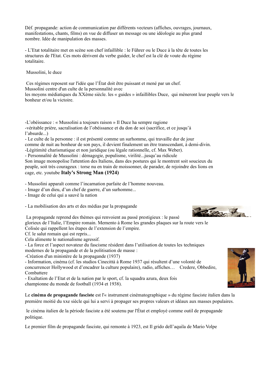 Prévisualisation du document culte de la personnalité de Mussolini