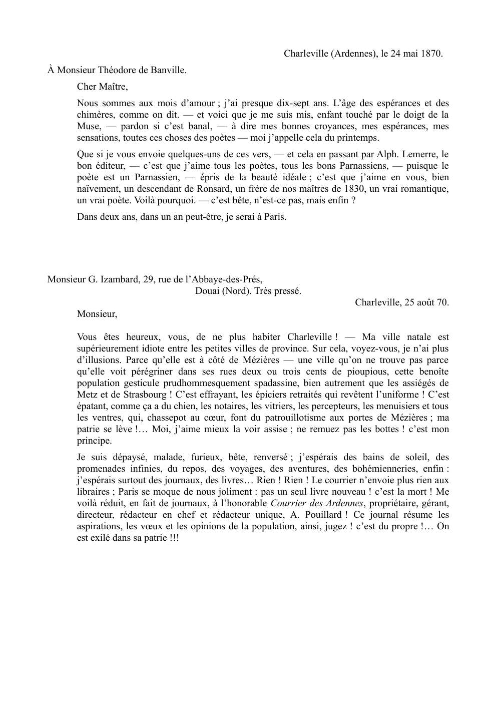 Prévisualisation du document cursive lecture L'émancipation créatrice Cahiers de Douai, Arthur Rimbaud