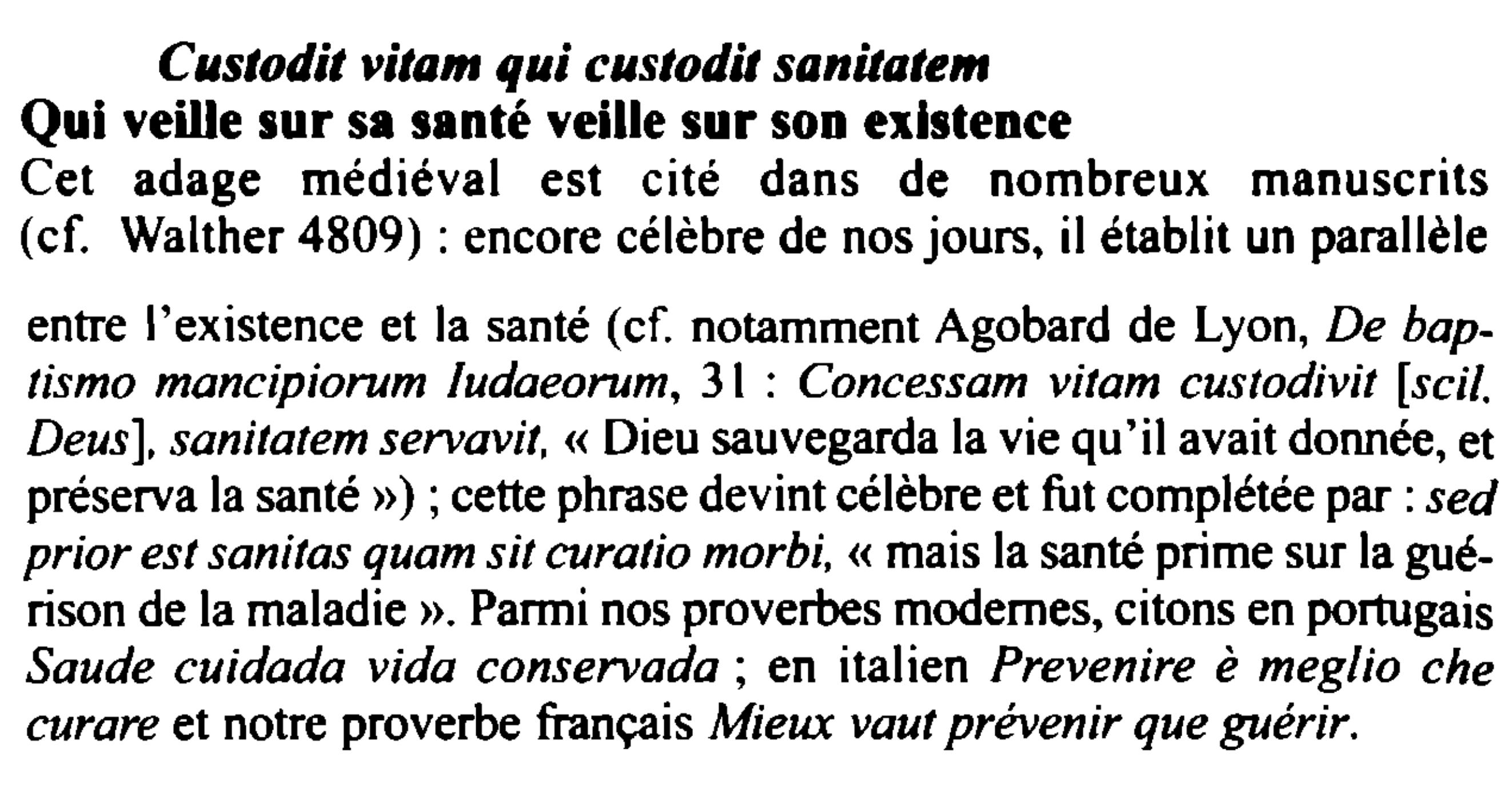 Prévisualisation du document Custodit vitam qui custodit sanitatem