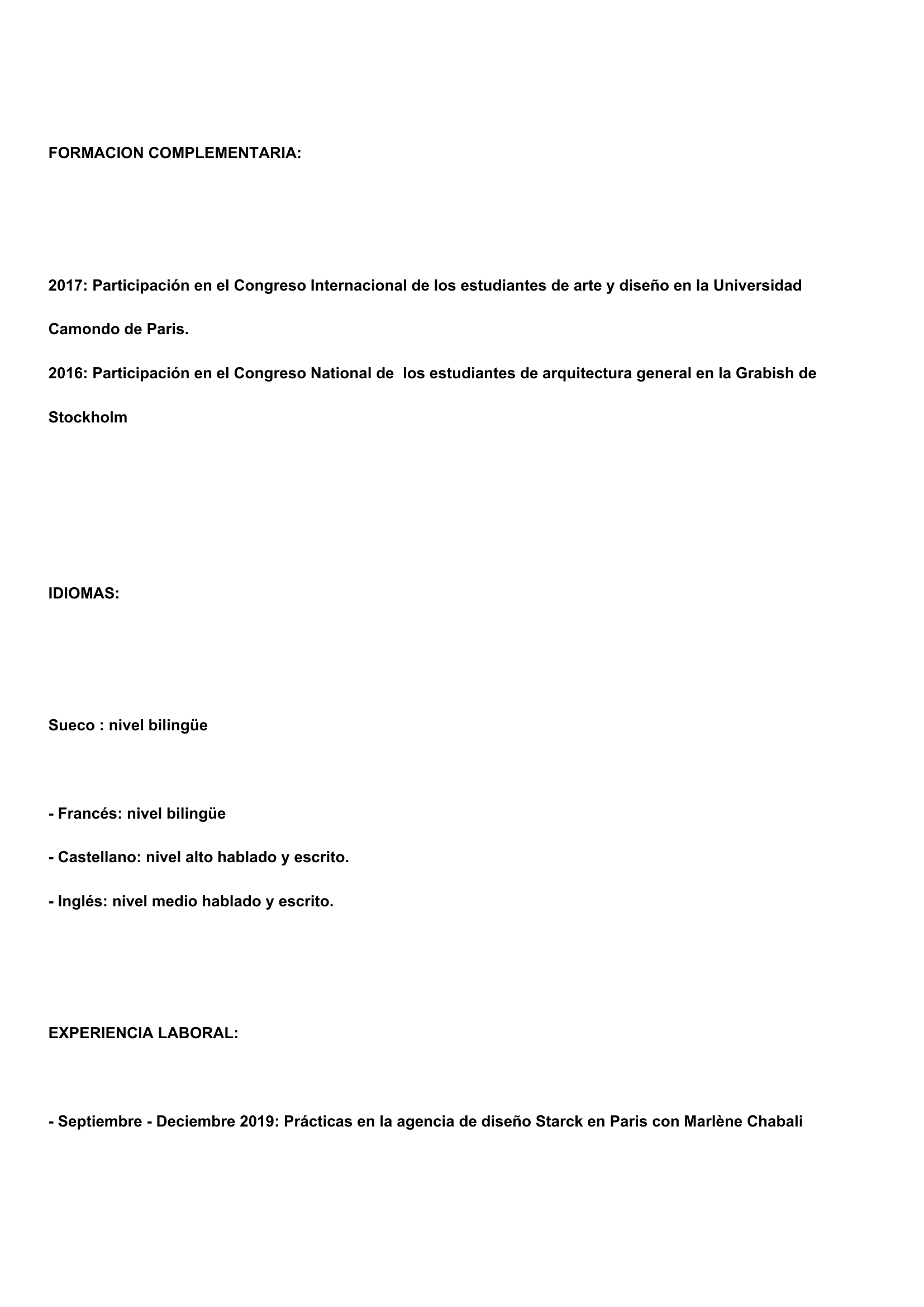 Prévisualisation Prévisualisation du document CV Espagnol