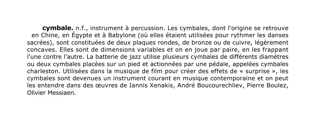 Prévisualisation du document cymbale.