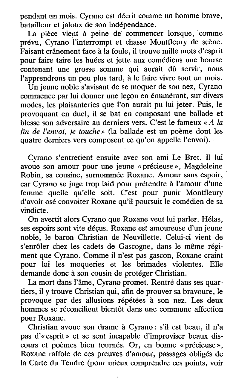 Prévisualisation du document CYRANO DE BERGERAC (résumé et analyse du personnage)