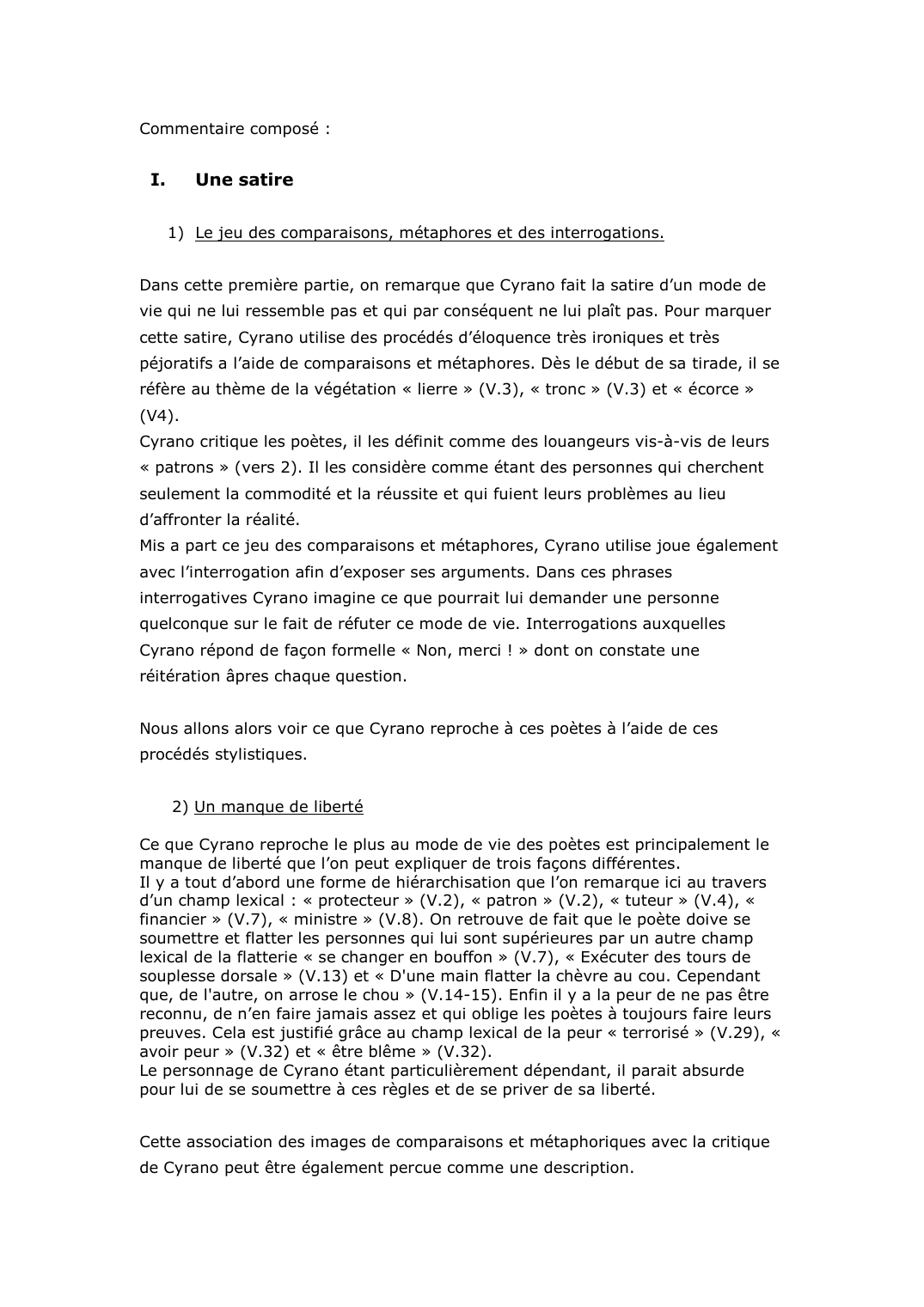 Prévisualisation du document Cyrano de Bergerac (Rostand) : acte 2 scene 8 (commentaire)