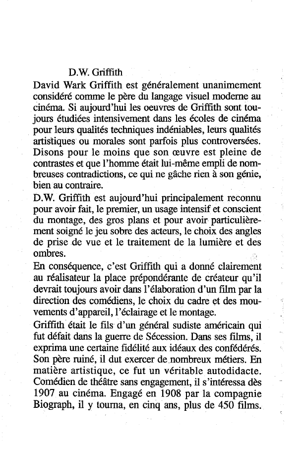 Prévisualisation du document D.W. Griffith