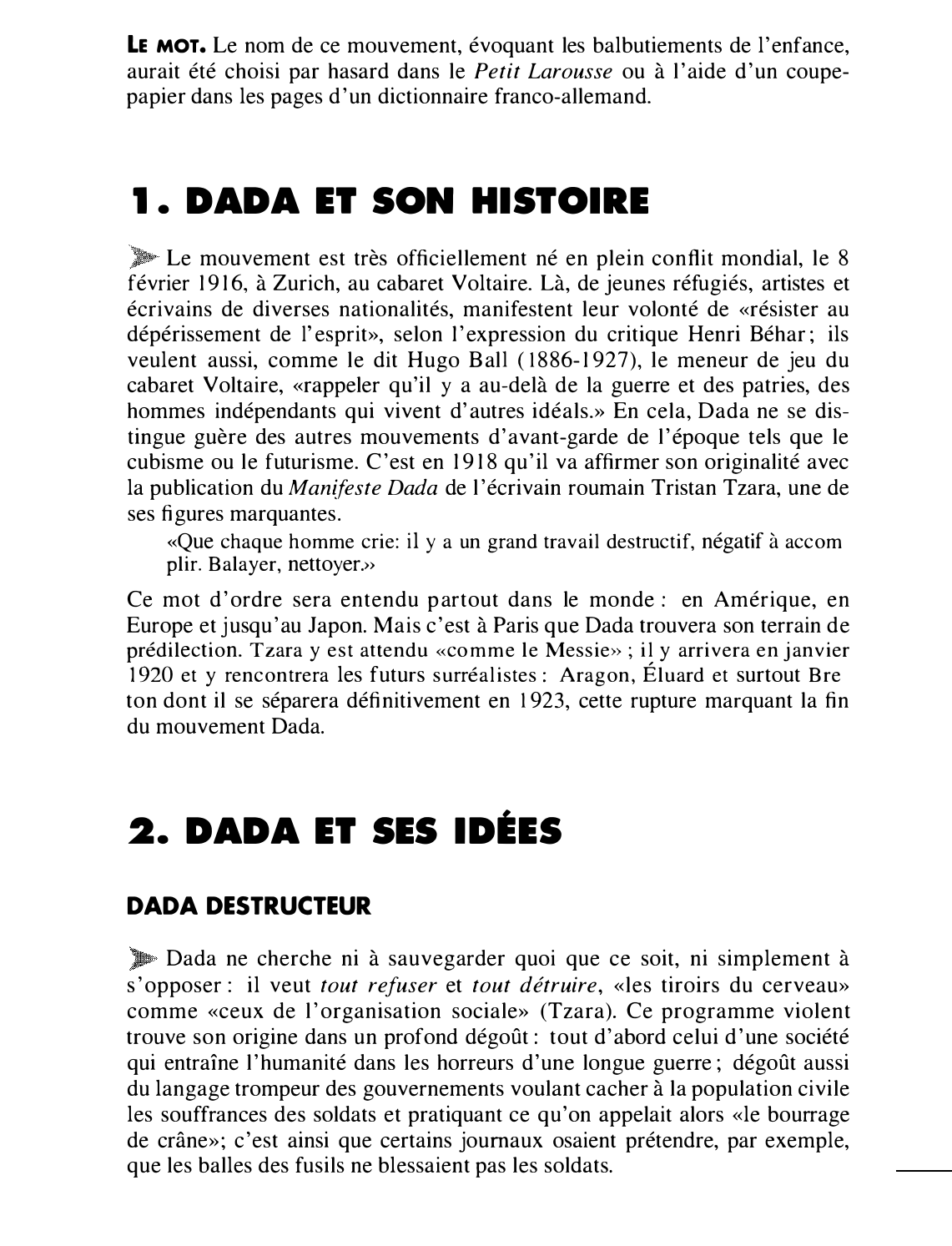 Prévisualisation du document DADA - Histoire de la littérature