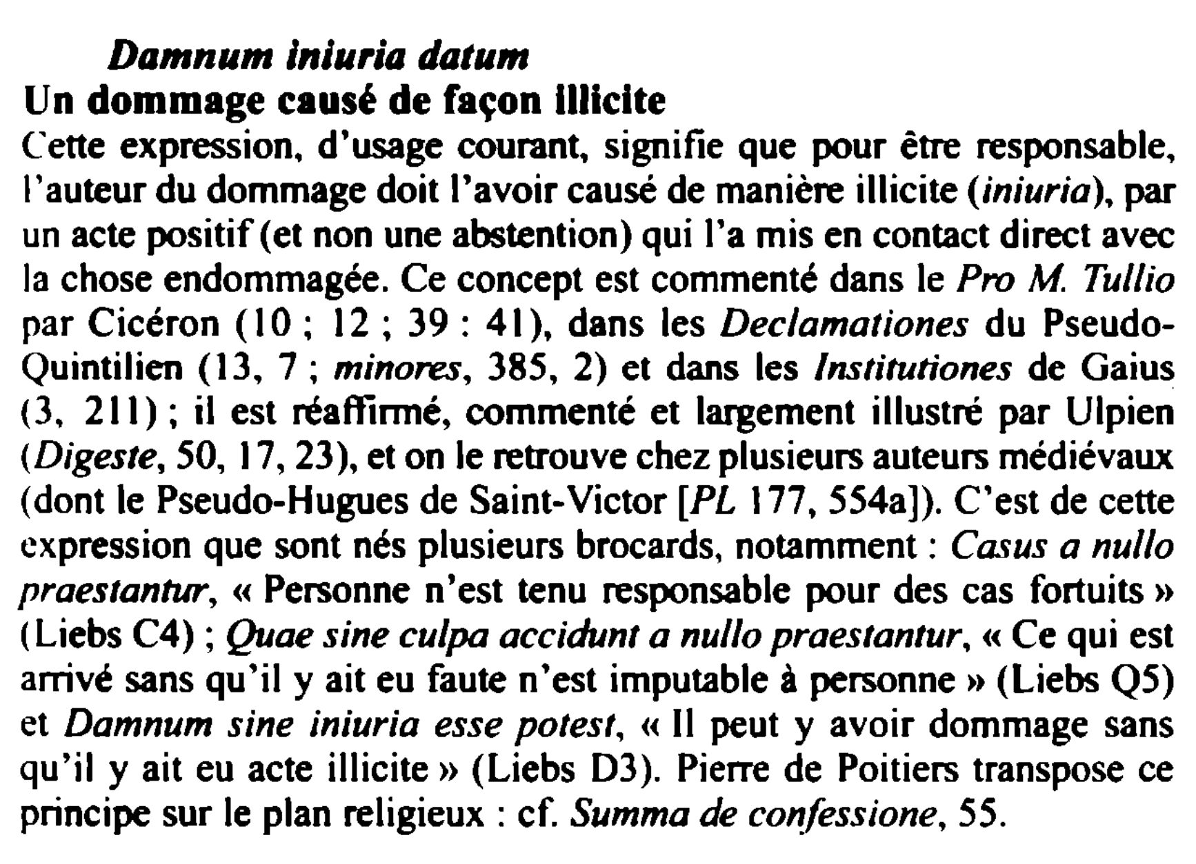 Prévisualisation du document Damnum iniuria datum