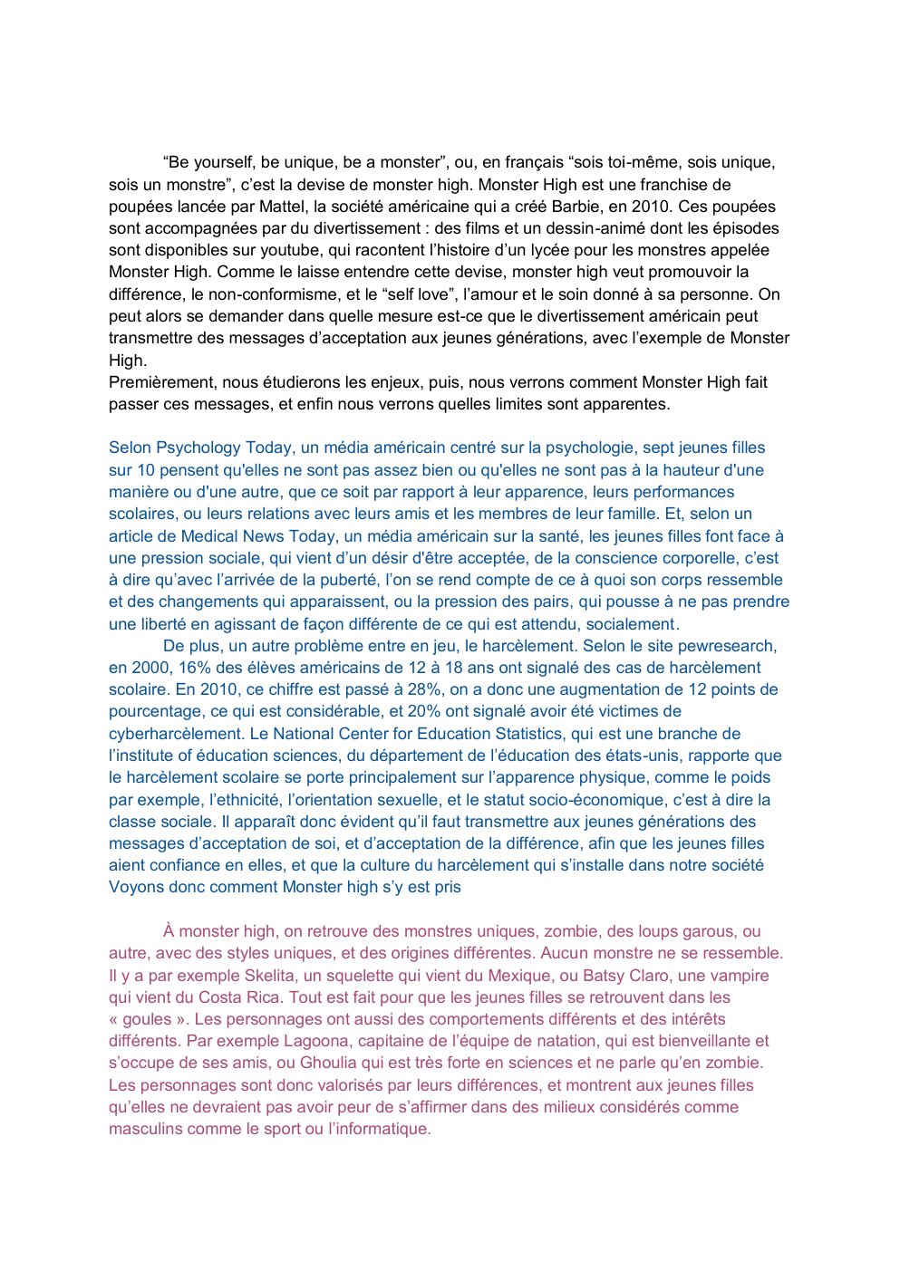 Prévisualisation du document Dans quelle mesure les medias americains transmettent-ils aux jeunes générations des messages d’acceptation de soi et de la difference ?
