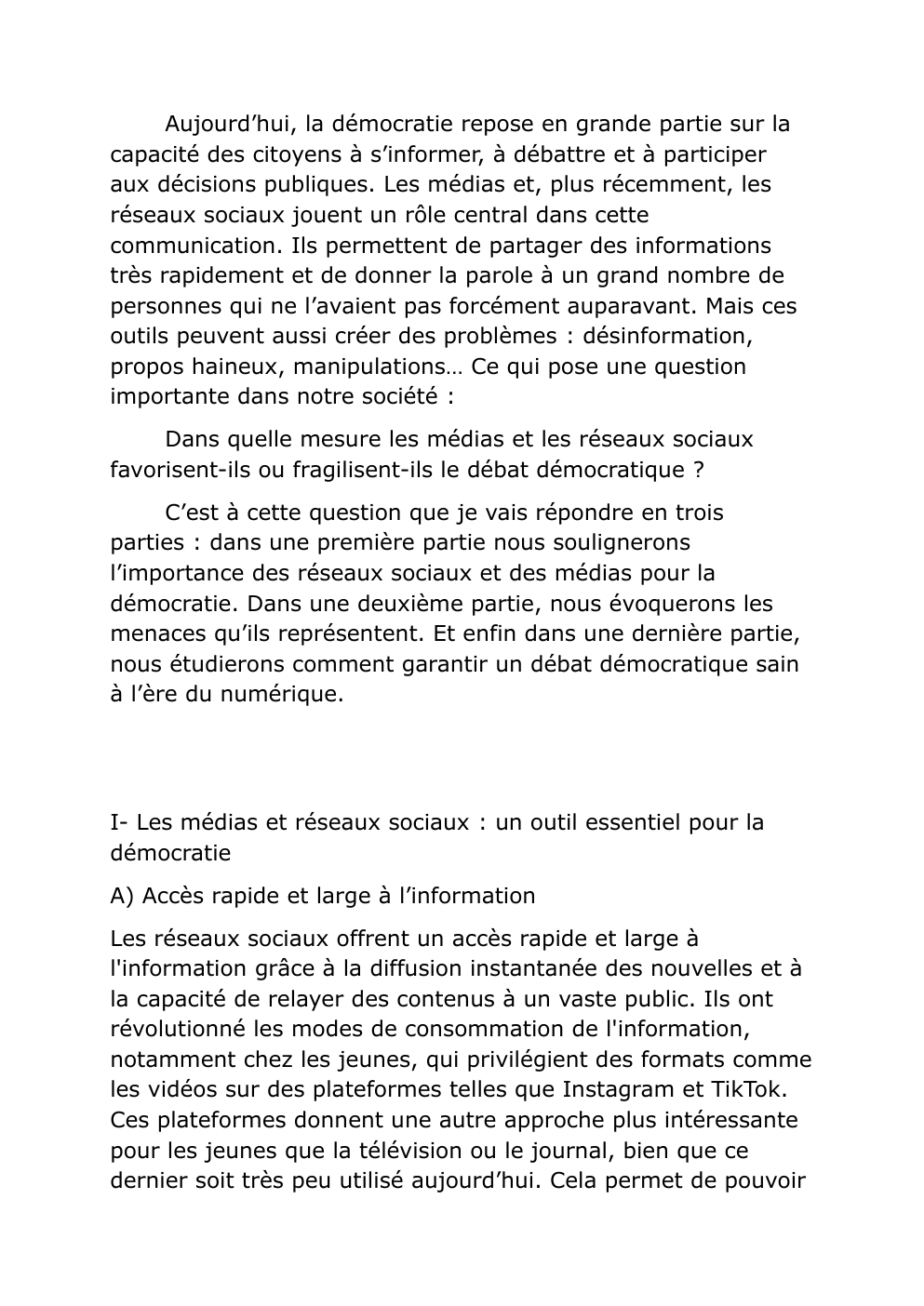 Prévisualisation du document Dans quelle mesure les médias et les réseaux sociaux favorisent-ils ou fragilisent-ils le débat démocratique ?