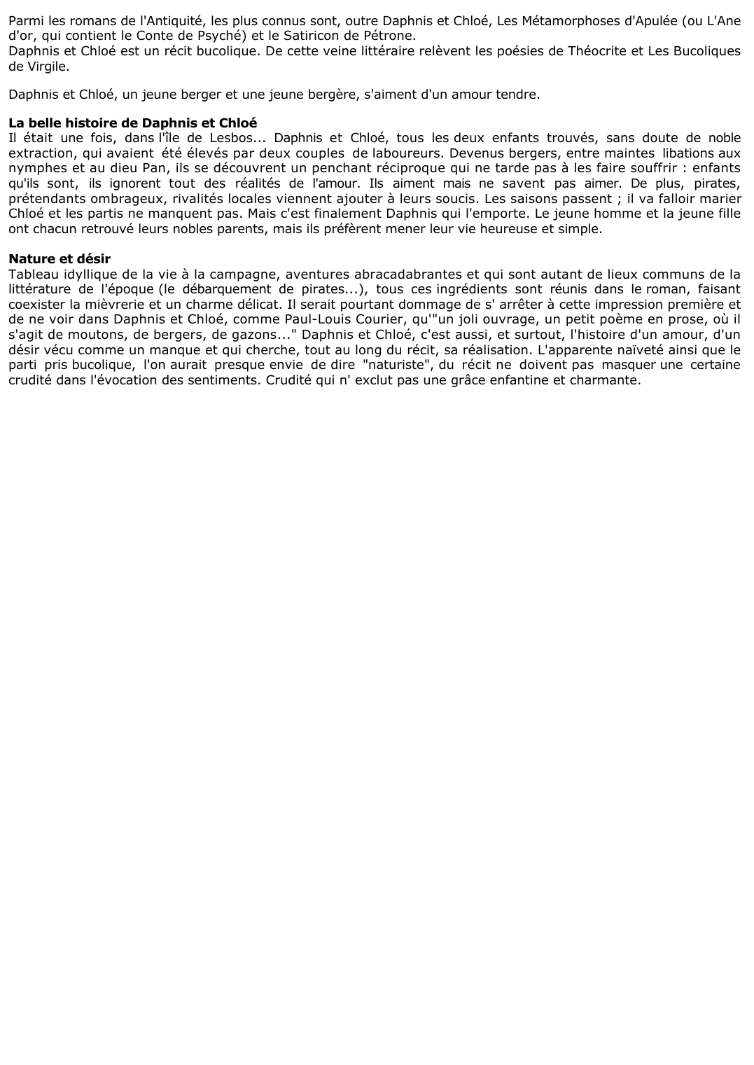 Prévisualisation du document Daphnis et Chloé de LONGUS (Résumé & Analyse)