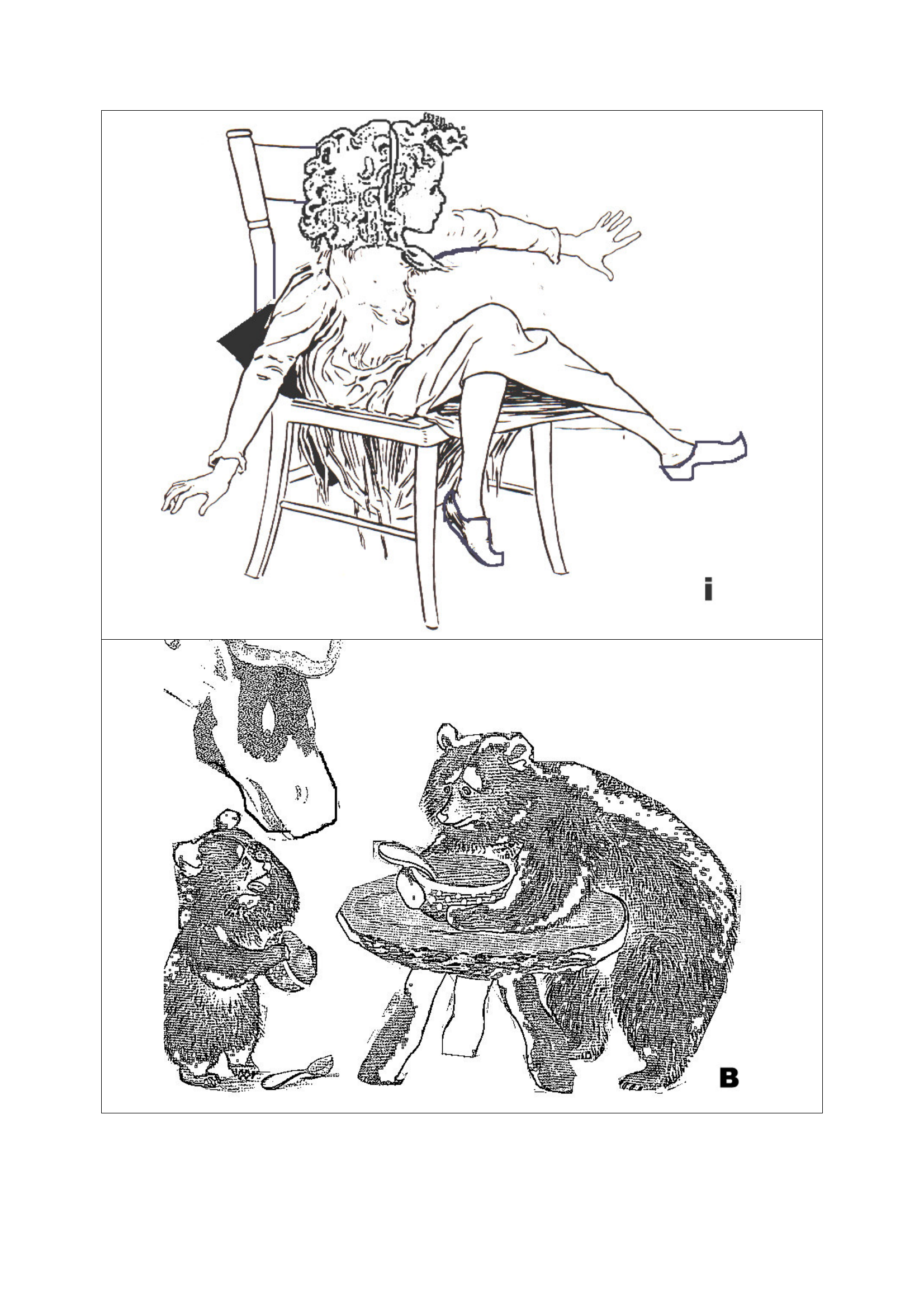 Prévisualisation du document D'après Boucle d'or et les trois ours, album du père Castor, Flammarion, 1956.