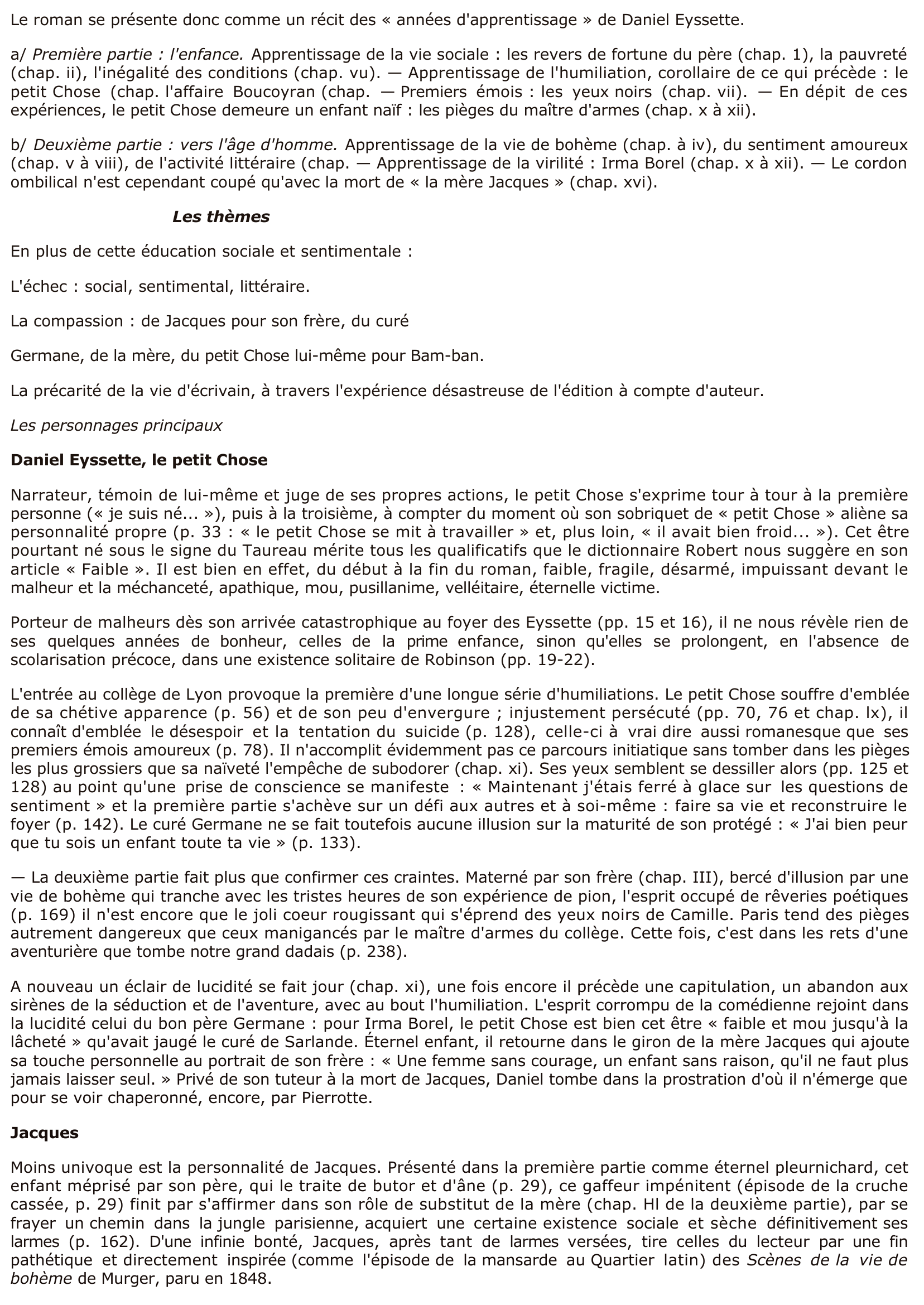 Prévisualisation du document DAUDET: Le Petit Chose (Fiche de lecture)