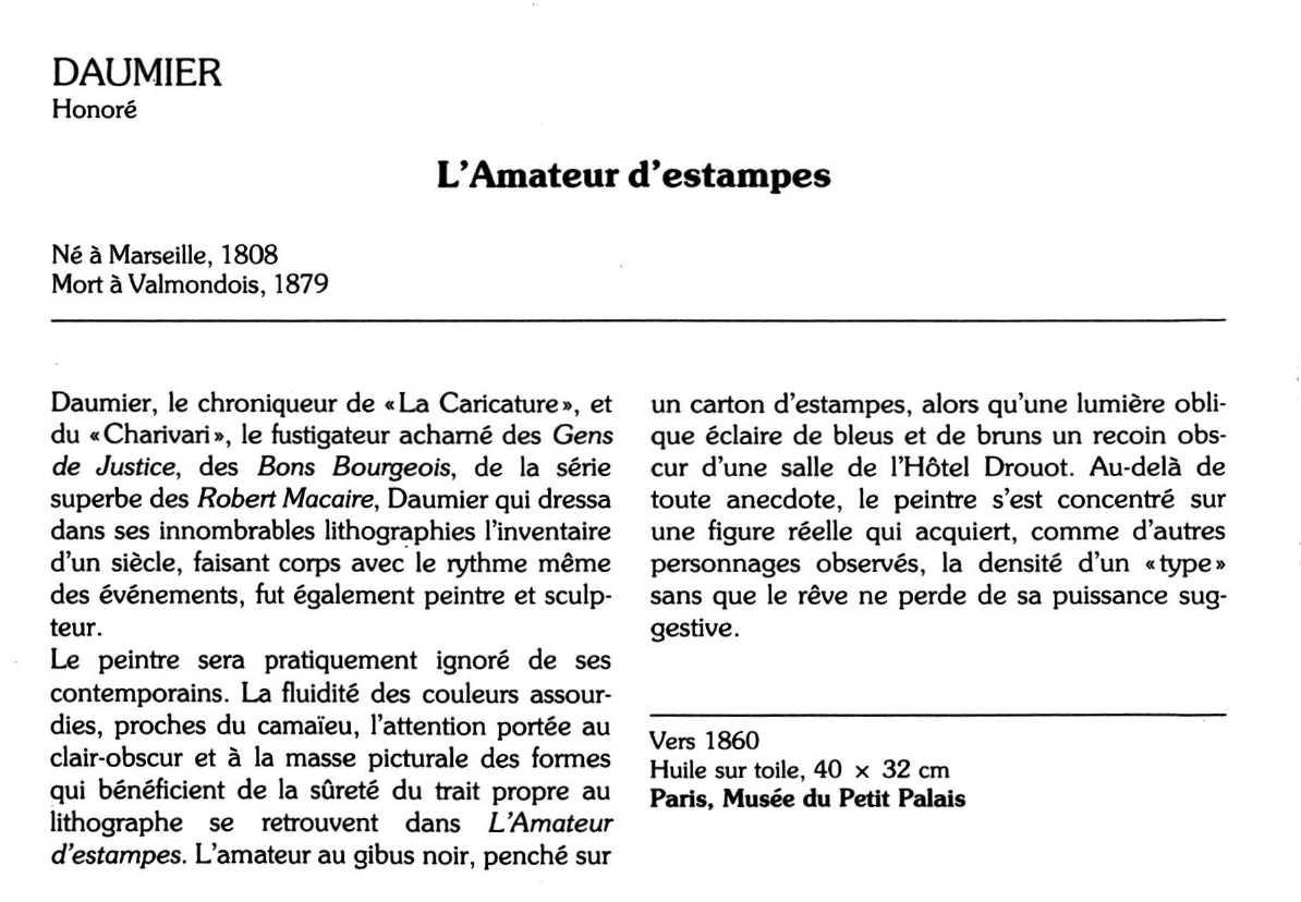 Prévisualisation du document DAUMIER Honoré : L'Amateur d'estampes