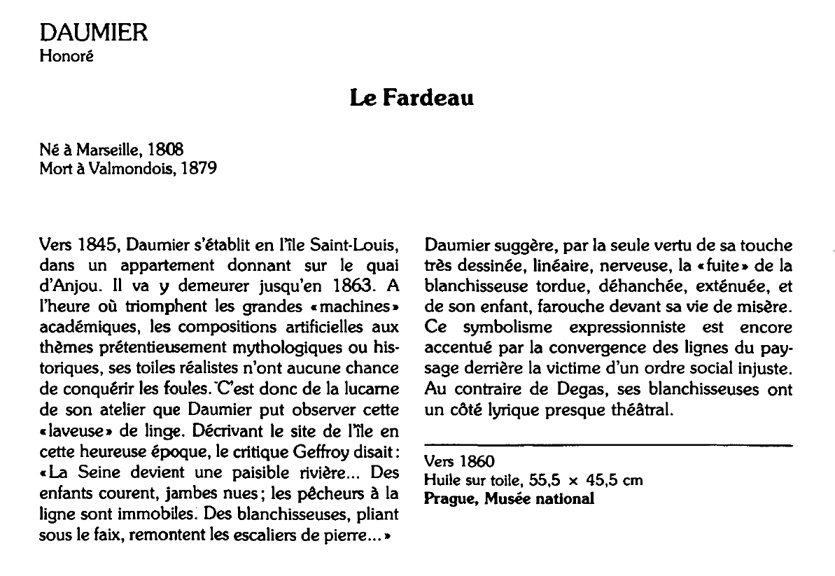 Prévisualisation du document DAUMIER Honoré : Le Fardeau