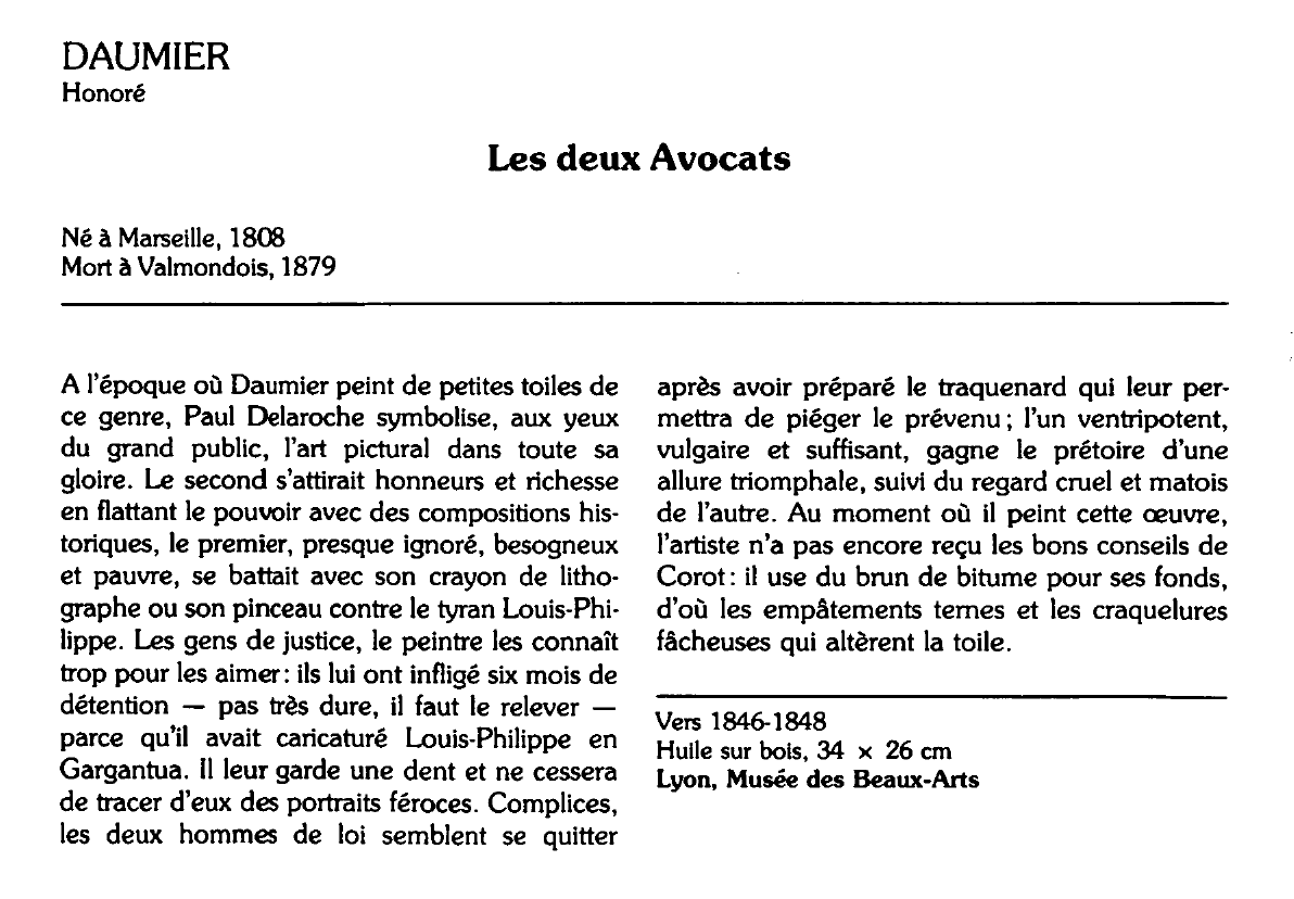 Prévisualisation du document DAUMIER Honoré : Les deux Avocats