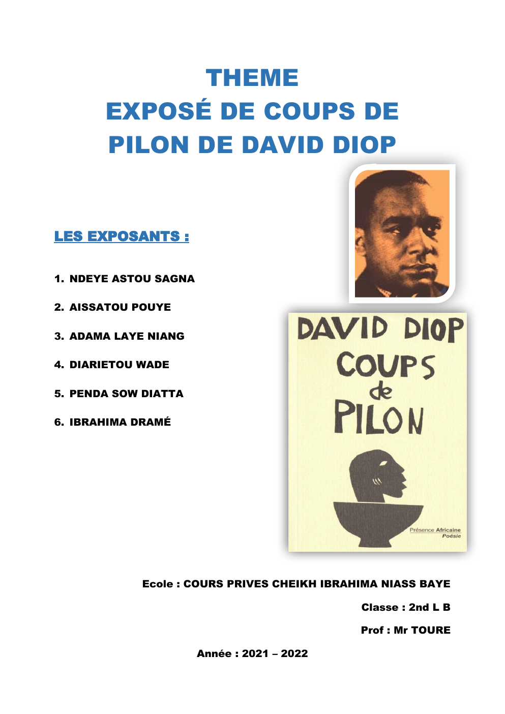 Prévisualisation du document David DIOP
