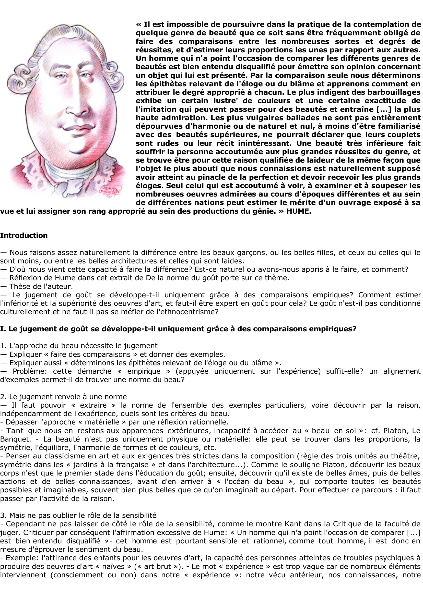 Prévisualisation du document David HUME et la contemplation