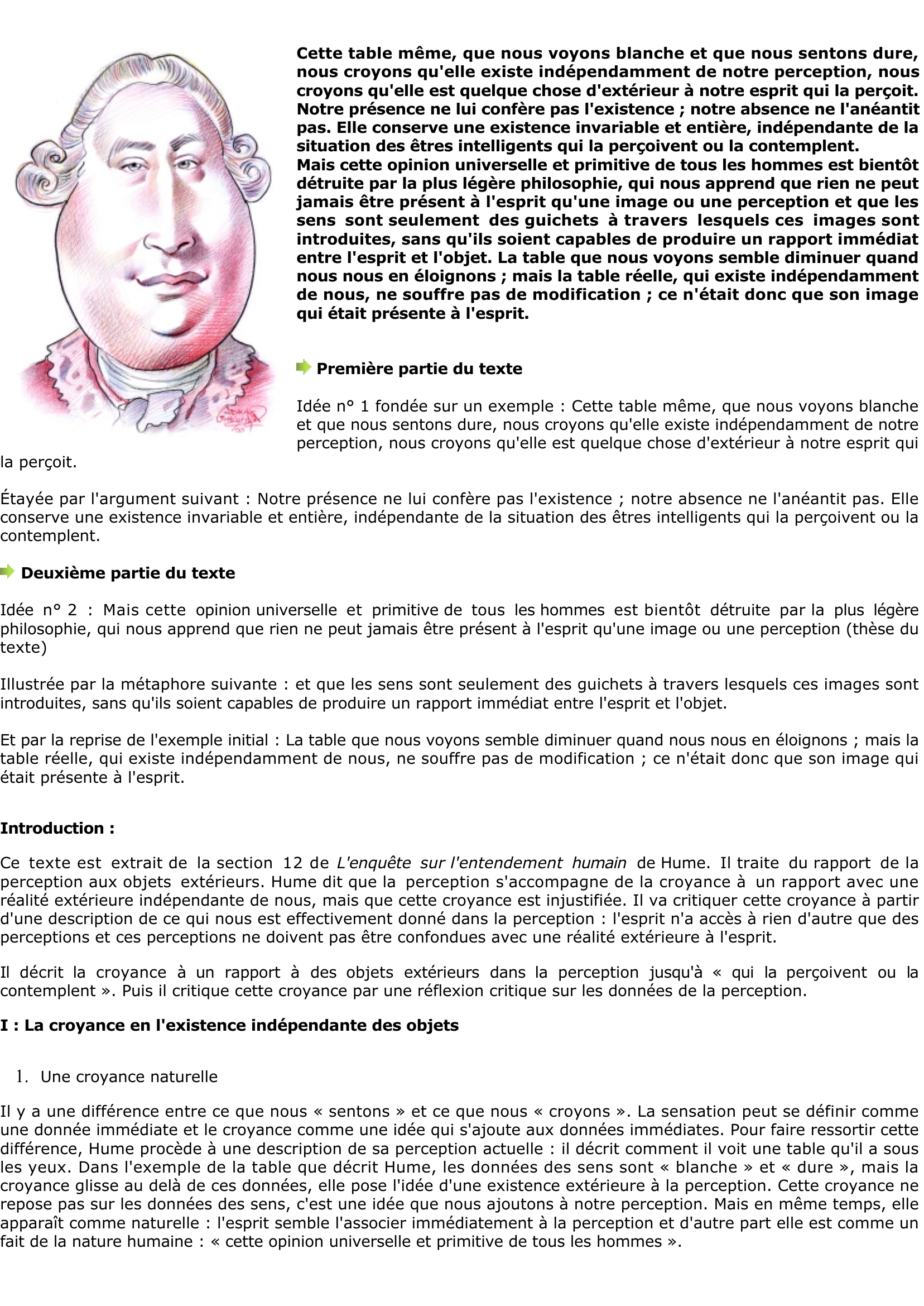 Prévisualisation du document David HUME et la table blanche