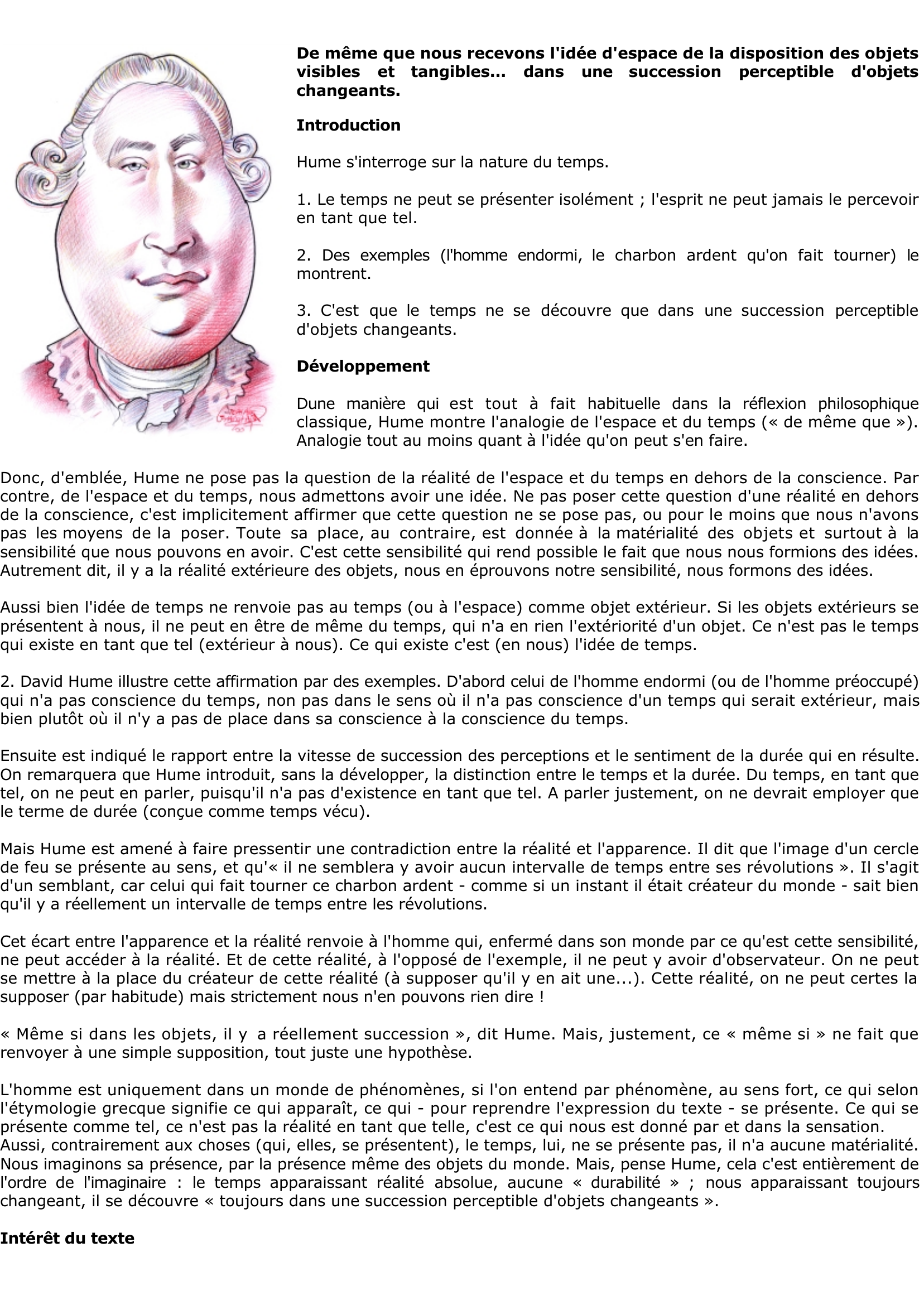 Prévisualisation du document David HUME et le temps