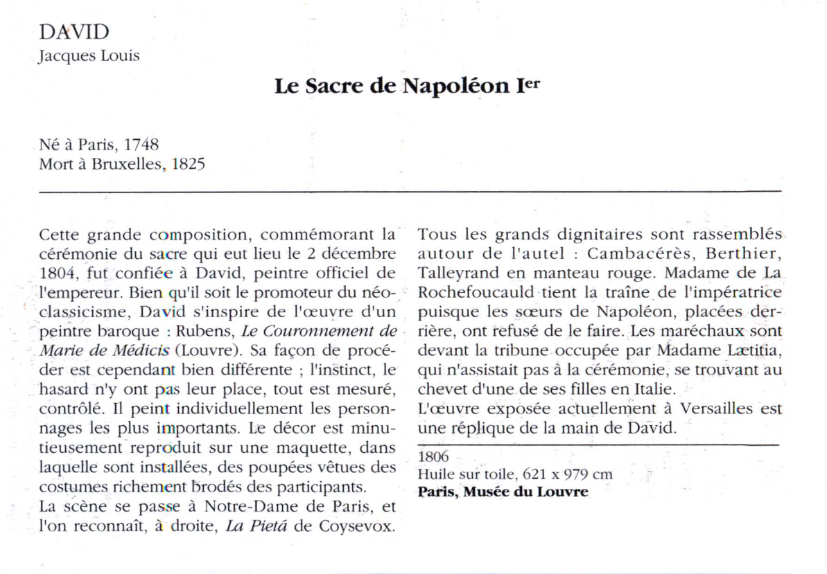 Prévisualisation du document DAVID Jacques Louis : Le Sacre de Napoléon Ier