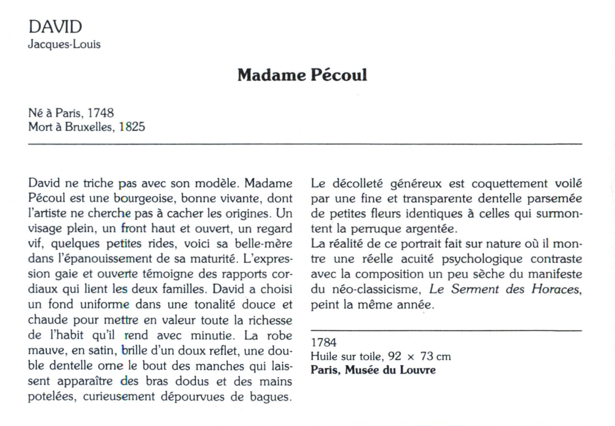 Prévisualisation du document DAVID Jacques-Louis : Madame Pécoul