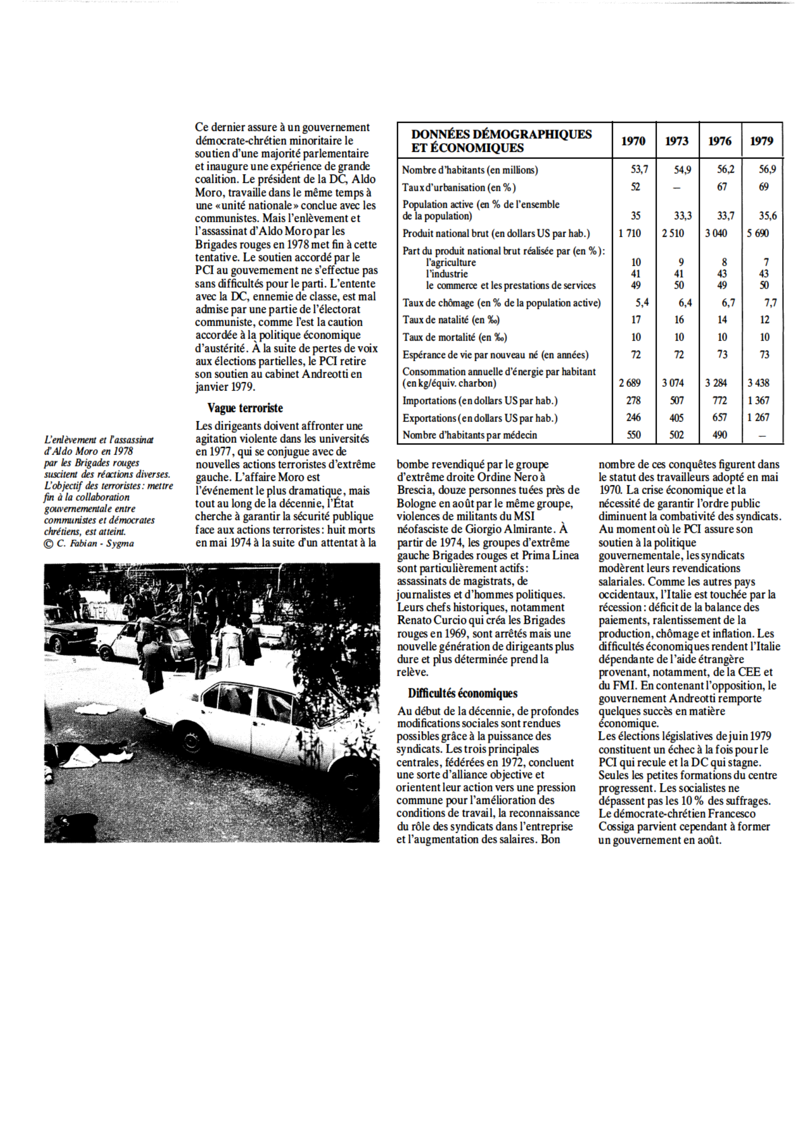 Prévisualisation du document De 1970 à 1979 : Italie
