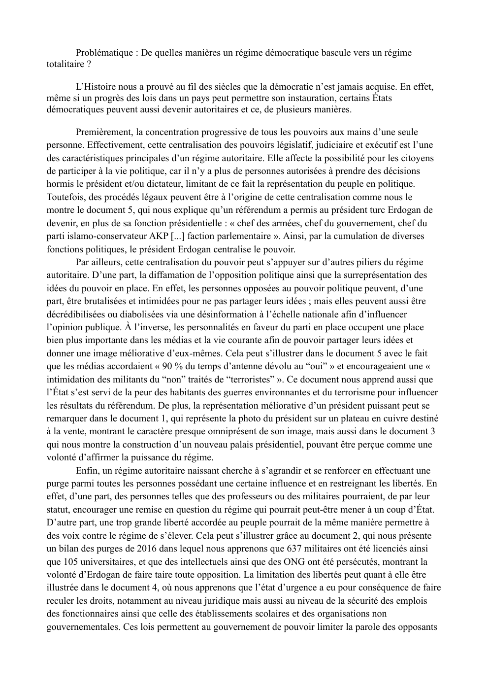 Prévisualisation du document De la démocratie au régime autoritaire