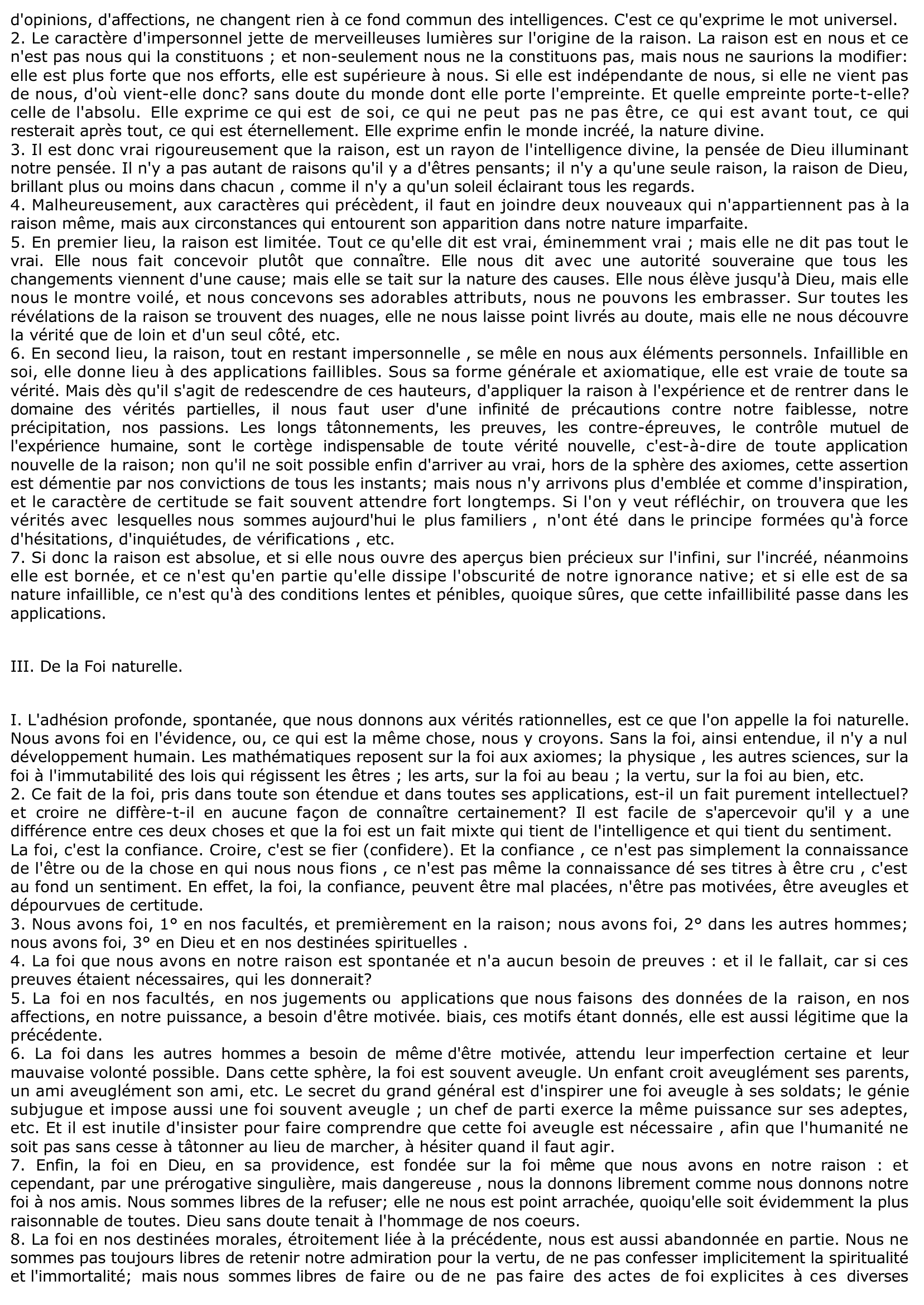 Prévisualisation du document DE LA FACULTÉ DE CONNAITRE , OU DE LA RAISON. — CARACTÈRE PROPRE DE CETTE FACULTÉ.