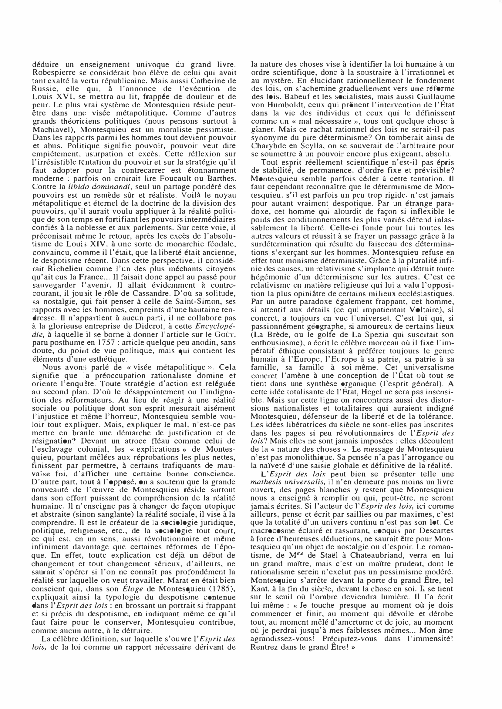 Prévisualisation du document De l'esprit des lois de Montesquieu (résumé & analyse)