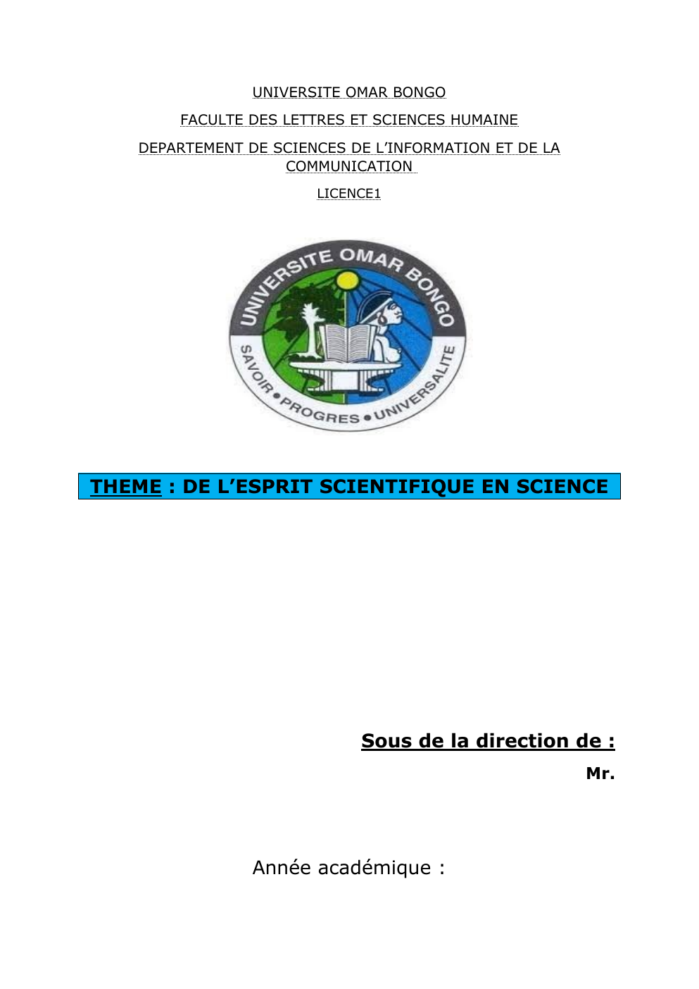 Prévisualisation du document DE L'ESPRIT SCIENTIFIQUE EN SCIENCE