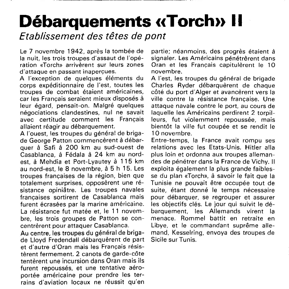 Prévisualisation du document Débarquements «Torch» :
Les trois troupes d'assaut.