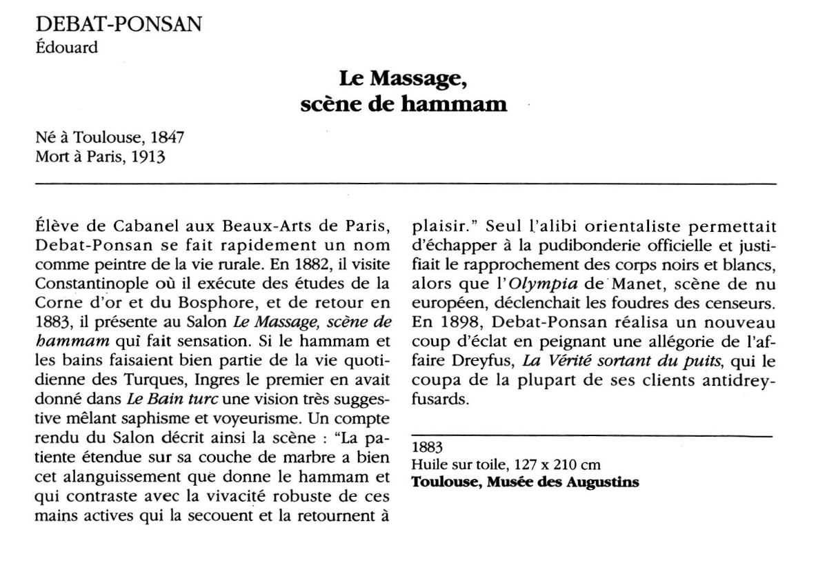 Prévisualisation du document DEBAT-PONSAN Édouard : Le Massage, scène de hammam