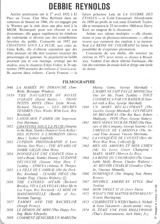 Prévisualisation du document DEBBIE REYNOLDS