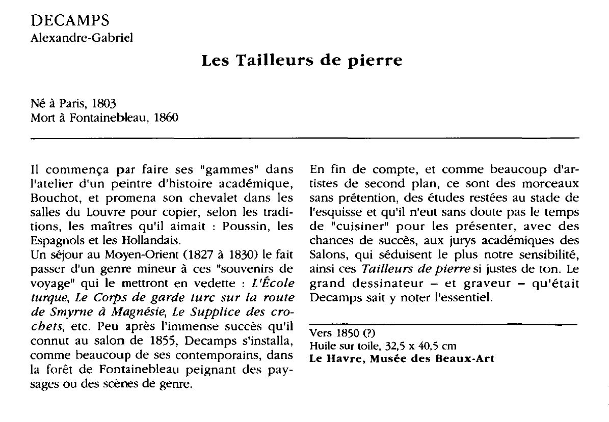 Prévisualisation du document DECAMPS Alexandre-Gabriel : Les Tailleurs de pierre