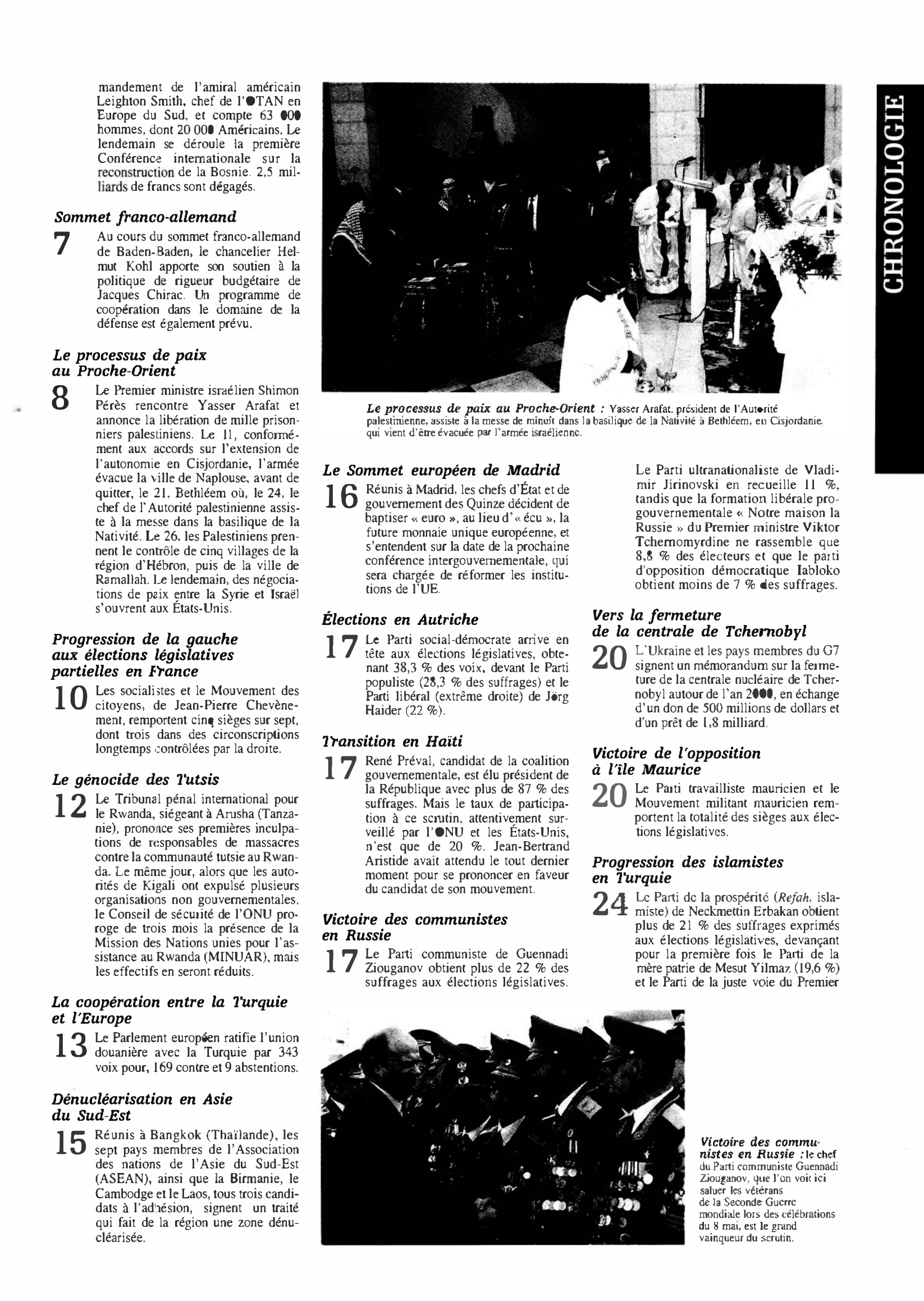 Prévisualisation du document décembre 1995 dans le monde (histoire chronologique)