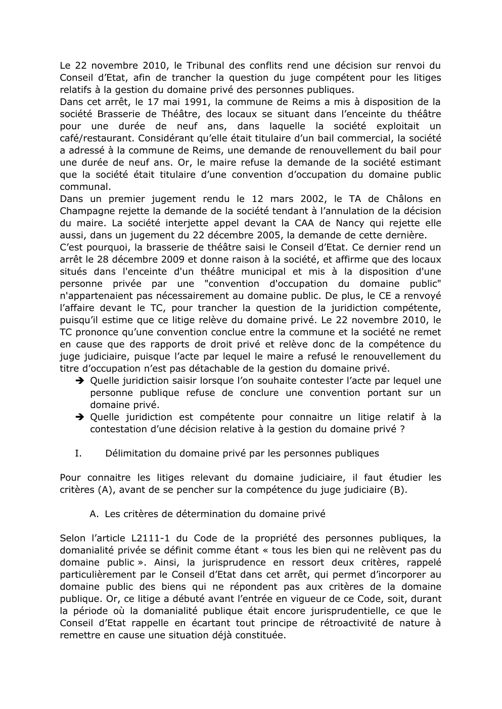 Prévisualisation du document Décision du Tribunal des conflits du 22 novembre 2010