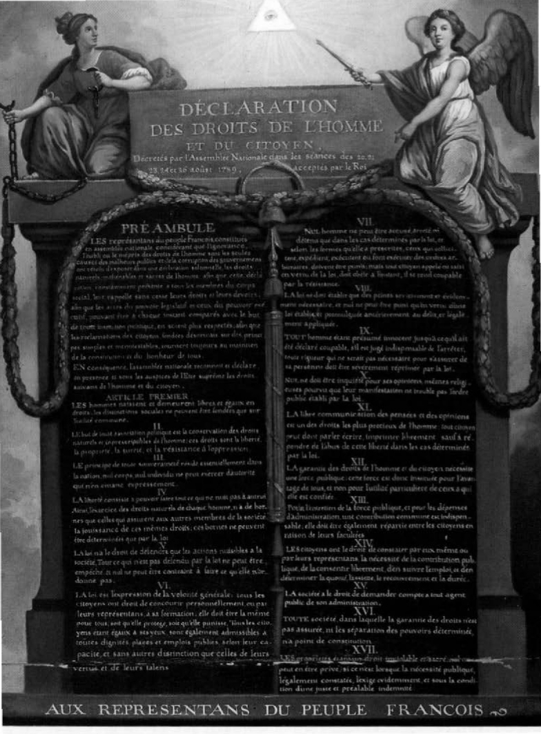 Prévisualisation du document DÉCLARATION DES DROITS
DE L'HOMME ET DU CITOYEN
( 1789) - HISTOIRE.