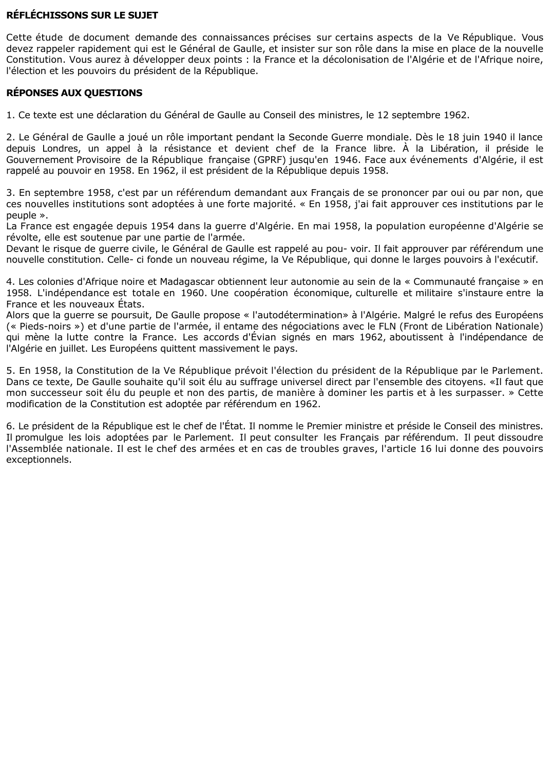 Prévisualisation du document Déclaration du général de Gaulle au Conseil des ministres du 12/9/62 ?