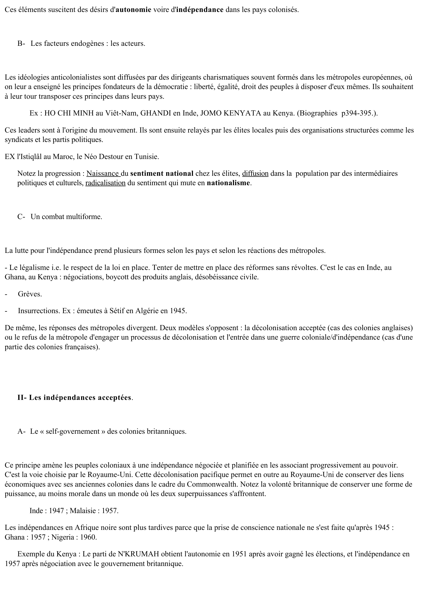 Prévisualisation du document DECOLONISATION ET EMERGENCE DU TIERS MONDE, 1945-1980 (HISTOIRE)