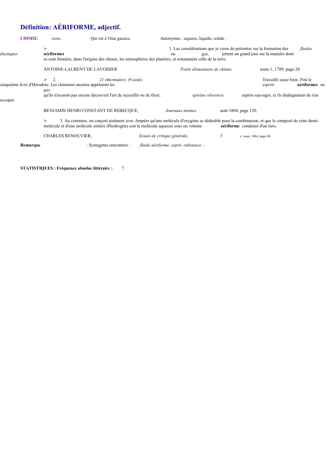 Prévisualisation du document 
	Définition: AÉRIFORME, adjectif.